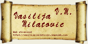 Vasilija Milatović vizit kartica